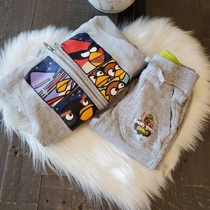 H&M Angry Birds Sweat Pants Set Sz 1/2 to 2 Years